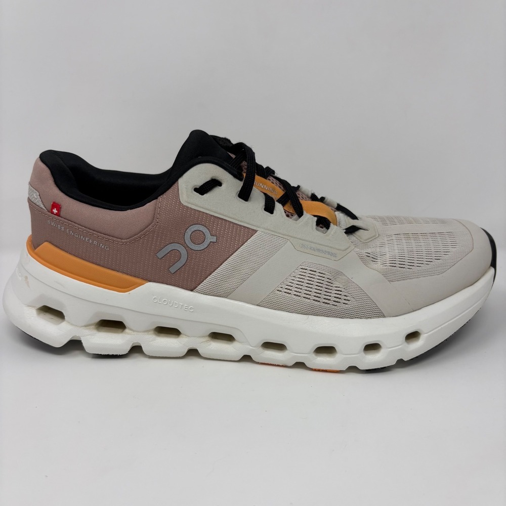 On Cloudrunner 2 Womens Size 10.5 White Orange Running Shoes (3WE10133196)